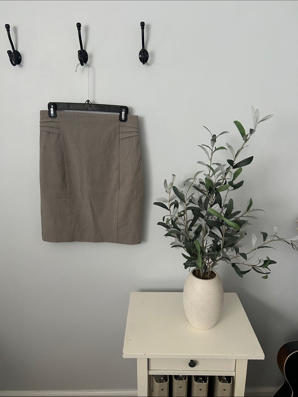 Express Taupe/Gray Pencil Skirt - Neutral Taupe
